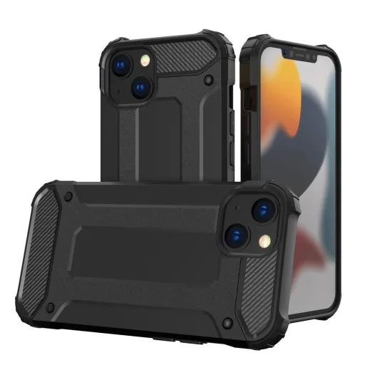 Hybrid Armor tok iPhone 14 páncélozott hibrid tok fekete