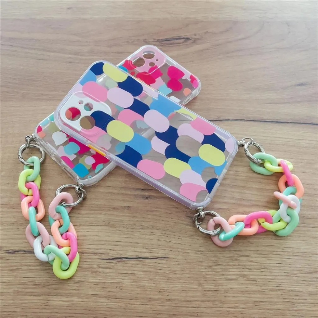 Color Chain Case gél flexibilis rugalmas tok láncos medállal iPhone 8 Plus / iPhone 7 Plus többszínű tok - 8
