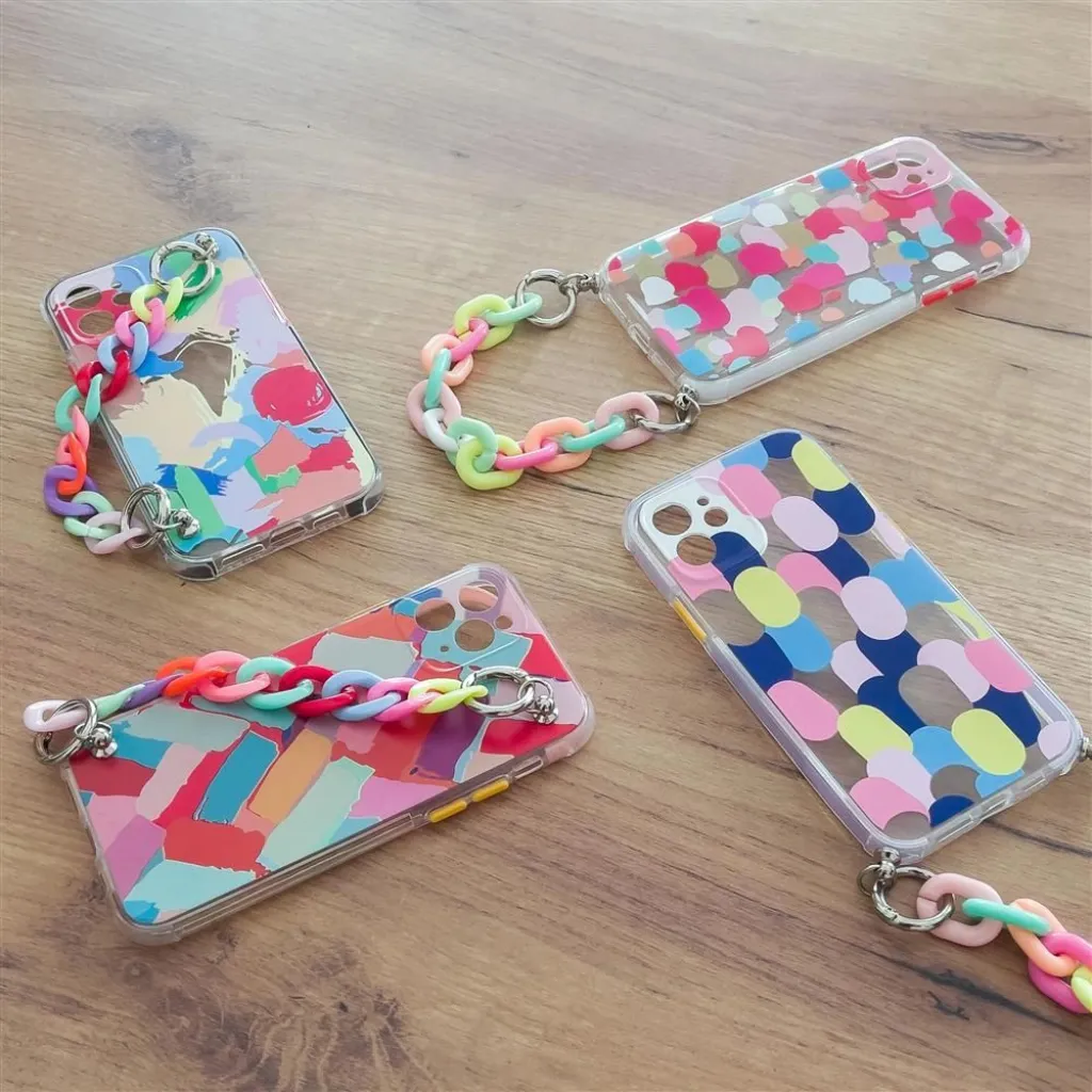 Color Chain Case gél flexibilis rugalmas tok láncos medállal iPhone 8 Plus / iPhone 7 Plus többszínű tok - 9