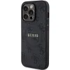 Guess 4G Kollekció Bőr Fém Logós MagSafe iPhone 14 Pro tok - Fekete - 0. kép
