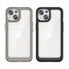 Iphone 15 Outer Space megerősített tok rugalmas kerettel - átlátszó - 1. kép