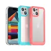 Iphone 15 Outer Space megerősített tok rugalmas kerettel - átlátszó - 4. kép