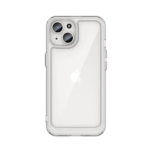 Iphone 15 Outer Space megerősített tok rugalmas kerettel - átlátszó