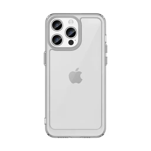 Megerősített tok rugalmas kerettel iPhone 15 Pro Outer Space - átlátszó Megerősített tok rugalmas kerettel iPhone 15 Pro Outer Space - átlátszó