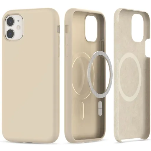 Tech-Protect Szilikon MagSafe tok iPhone 11 - bézs Tech-Protect Szilikon MagSafe tok iPhone 11 - bézs