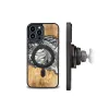 Bewood Unique MagSafe Föld Elem Fa és Gyanta Tok iPhone 13 Pro Max - Fekete és Fehér - 0. kép