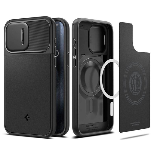 Spigen Optik Armor Mag Magsafe Iphone 15 Pro Black Spigen Optik Armor Mag Magsafe Iphone 15 Pro Black