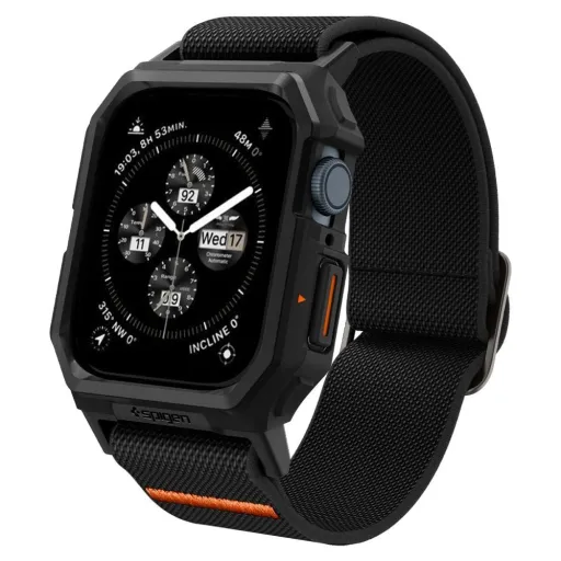 Spigen Lite Fit Pro tok pánttal Apple Watch 4 / 5 / 6 / 7 / 8 / 9 / SE (44 / 45 mm) - matt fekete