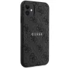 Original GUESS 4G Collection bőrtok fém logóval és MagSafe kompatibilitással GUHMN61G4GFRK iPhone 11 fekete tok - 2. kép