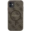 Original Case GUESS kemény tok 4G Collection Leather Metal Logo MagSafe GUHMN61G4GFRW iPhone 11 barna tok - 1. kép