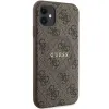 Original Case GUESS kemény tok 4G Collection Leather Metal Logo MagSafe GUHMN61G4GFRW iPhone 11 barna tok - 2. kép