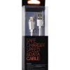 Mágneses kábel Type 1 - USB to Lightning - leválasztható csatlakozóval - Iphone 5/6/7/8/X 1 méter EZÜST (blister csomag) - 0. kép