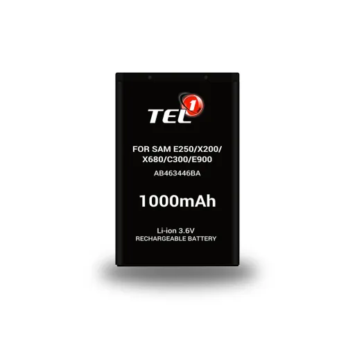 Tel1 akkumulátor Samsung E250/X200/X680/C300/E900 készülékhez (AB463446BA) 1000mAh Li-ion