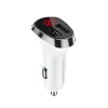 Borofone Autós töltő BZ15 Auspicious - 2xUSB - 2,4A USB Type C kábellel fehér - 1. kép