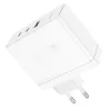 Borofone hálózati töltő BN11 Imperial - USB + 2xType C - QC 3.0 PD 100W fehér - 4. kép