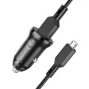 Borofone autós töltő BZ18 - USB - QC 3.0 18W USB-Micro USB kábellel fekete - 0. kép