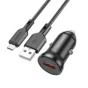 Borofone autós töltő BZ18 - USB - QC 3.0 18W USB-Micro USB kábellel fekete - 1. kép