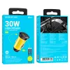 Borofone Autós töltő BZ26 Searcher - Típ. C - PD 30W 3A Type C - Lightning kábellel sárga - 3. kép
