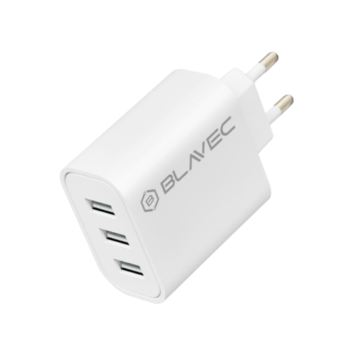 Blavec fali töltő BC3 - 3xUSB - 3A (TCBC3-3UW3A) fehér