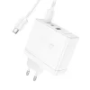 Borofone hálózati töltő BN11 Imperial - USB + 2xType C - QC 3.0 PD 100W Type C - Type C kábellel fehér - 1. kép