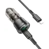 Borofone Autós töltő BZ25 Journey - USB + Type C - PD 38W 3A Type C-ről Lightning-re kábellel fekete - 0. kép