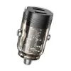 Borofone Autós töltő BZ29B Outstanding - 2xType C - PD 36W 3A átlátszó-fekete - 0. kép