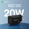 Amazing Thing fali töltő Speed Pro EUPD20WB - USB + Type C - QC 3.0 PD 20W 3A fekete - 3. kép
