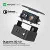 Amazing Thing fali töltő Thunder Pro GaN EUTH66W - USB + 2xType C - PD 66W fekete - 3. kép
