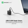 Amazing Thing fali töltő Thunder Pro GaN EUTH66W - USB + 2xType C - PD 66W fekete - 4. kép