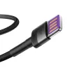 Baseus Caful HW gyorstöltő kábel USB/USB Type-C kábel 40W 1m szürke/fekete - 0. kép