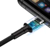 Baseus Caful HW gyorstöltő kábel USB/USB Type-C kábel 40W 1m szürke/fekete - 3. kép