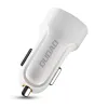Dudao szivargyújtós töltő 2xUSB 2.4A és 3in1 lightning/ Type-C/ micro USB kábel fehér - 0. kép