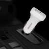 Dudao szivargyújtós töltő 2xUSB 2.4A és 3in1 lightning/ Type-C/ micro USB kábel fehér - 3. kép