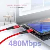 BeeGeek SCAP42-1M USB-C/USB-C (Type-c) 1m piros-fekete töltő kábel - 1. kép