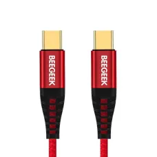 BeeGeek SCAP42-1M USB-C/USB-C (Type-c) 1m piros-fekete töltő kábel