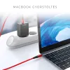 BeeGeek SCAP42-1M USB-C/USB-C (Type-c) 1m piros-fekete töltő kábel - 2. kép