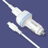 KAKU Autós Töltő KSC-528 Shengyu - 2xUSB - 2,8A USB-ről Lightning fehér - 1. kép