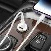 Borofone autós töltő BZ22 Scenery - USB + Type C - QC 3.0 PD 30W Type C - Lightning kábellel fehér - 2. kép