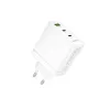 Borofone fali töltő BN12 Manager - USB + 2xType-C - PD 65W 3A fehér - 1. kép