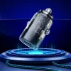 Borofone autós töltő BZ29 Ray - Type C - PD 30W 3A Type C to Lightning átlátszó-lila - 1. kép