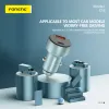 Foneng autós töltő C18 - USB + Type C - PD 48W 3A Type C - Lightning kábellel szürke - 1. kép