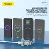 Foneng autós töltő C18 - USB + Type C - PD 48W 3A Type C - Lightning kábellel szürke - 3. kép