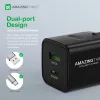 Amazing Thing fali töltő Gyorsító Pro EUPD30WB - USB + Típus C - QC 3.0 PD 30W 3A fekete - 2. kép