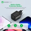 Amazing Thing fali töltő Gyorsító Pro EUPD30WB - USB + Típus C - QC 3.0 PD 30W 3A fekete - 4. kép