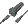 Borofone BZ28 Trophie autós töltő - Type C - PD 30W 3A Type C - Lightning kábel fekete - 0. kép