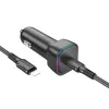 Borofone BZ28 Trophie autós töltő - Type C - PD 30W 3A Type C - Lightning kábel fekete - 1. kép