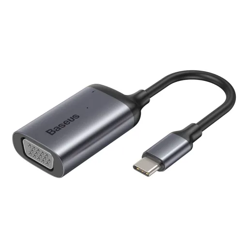 Baseus Adapter HUB - Type C to VGA + Type C PD - (CAHUB-O0G) sötétszürke