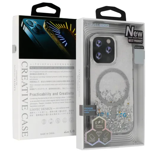 Liavec Moonlight sorozat tok Iphone 15 ezüst Liavec Moonlight sorozat tok Iphone 15 ezüst