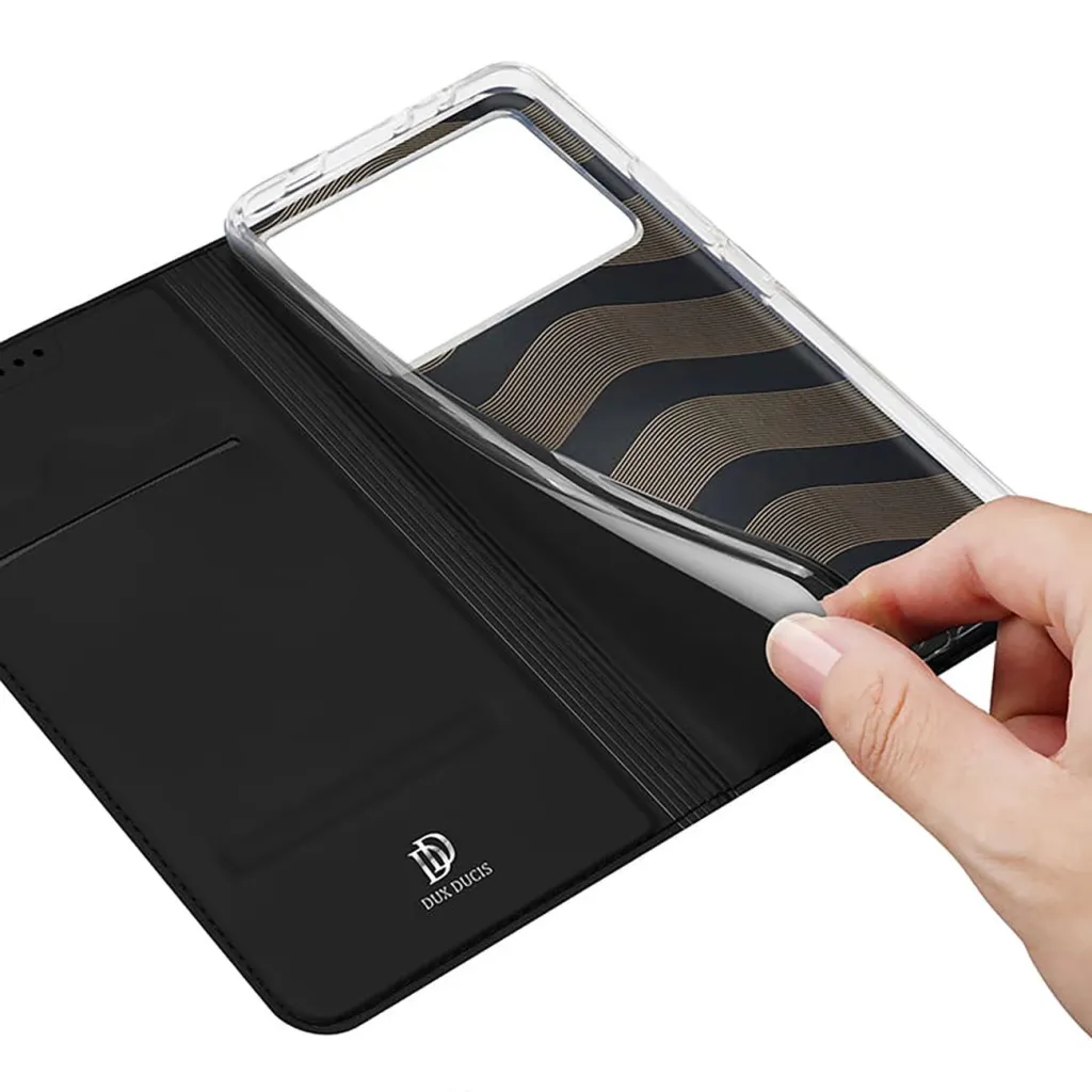 Dux Ducis Skin Pro tok Xiaomi Poco X6 Pro 5G / Redmi K70E készülékhez fliptok és kártyatartóval - fekete - 9