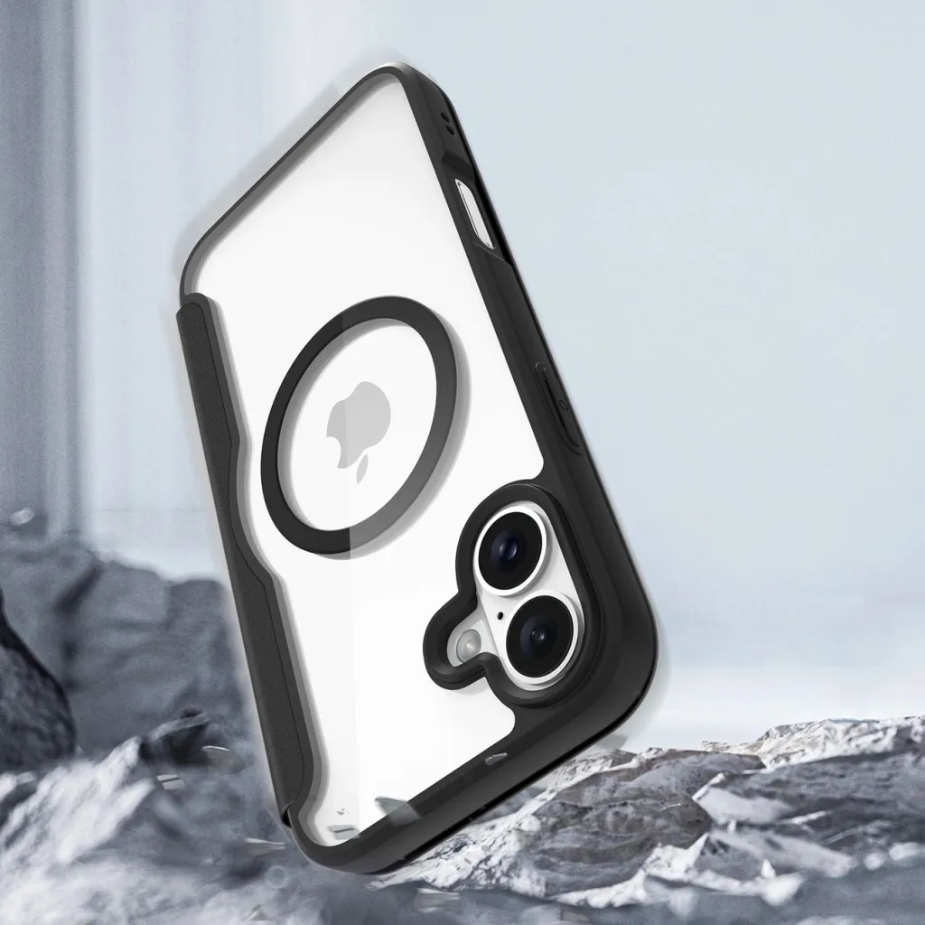 Dux Ducis Skin X Pro iPhone 16 tok MagSafe kompatibilitással és fliptok - fekete - 10